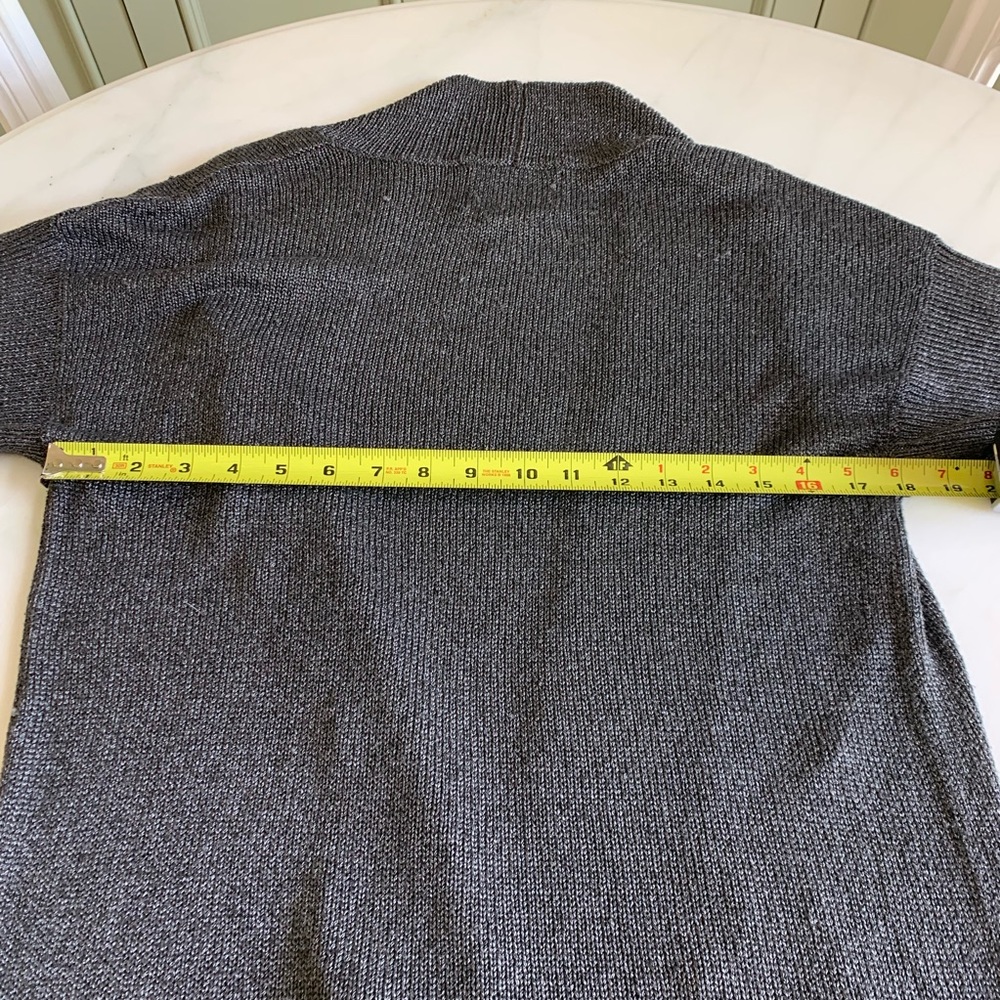 *SOLD* Banana Republic Heritage Metallic Open Cardigan Gray Sz S - Picture 7 of 8